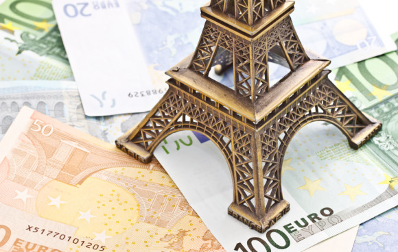 Eiffelturm auf Euro-Banknoten 