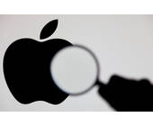 Apple-Logo unter der Lupe