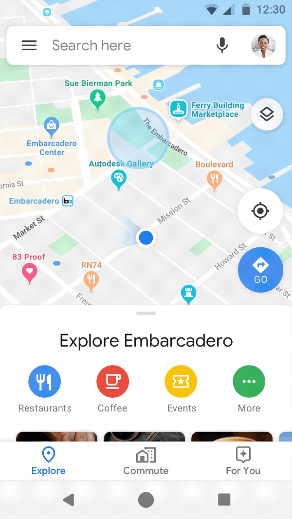 Inkognito-Modus in Google Maps