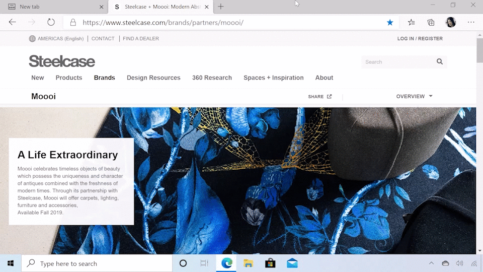 Vertikale Tabs in Edge
