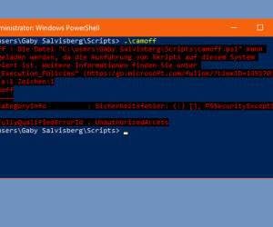 Windows 10 verweigert Ausführung von PowerShell-Skript