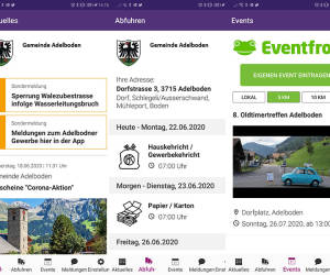 Gemeinde-App der Post informiert über Entsorgung und gesperrte Strassen