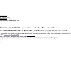 Paketlieferung angeblich durch Zollverwaltung zurückbehalten