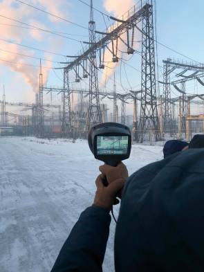 NL-Kamera bei einer Stromnetzanlage