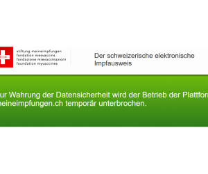 Plattform meineimpfungen.ch wird eingestellt