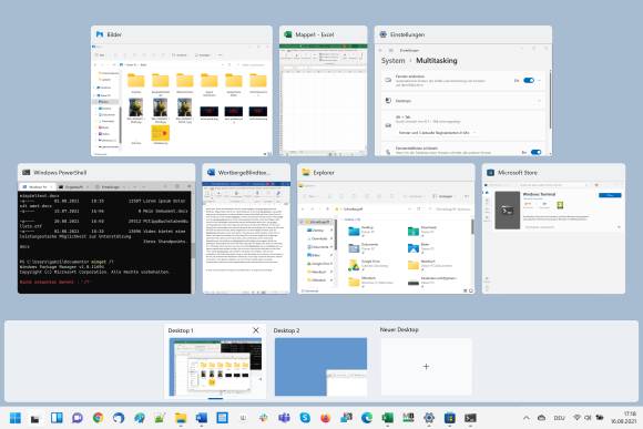 Screenshot Desktop-Verwaltung