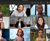 Eine Teamssitzung mit Avataren und Videokonferenzteilnehmenden