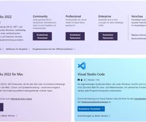 Visual Studio 2022 steht zum Download bereit