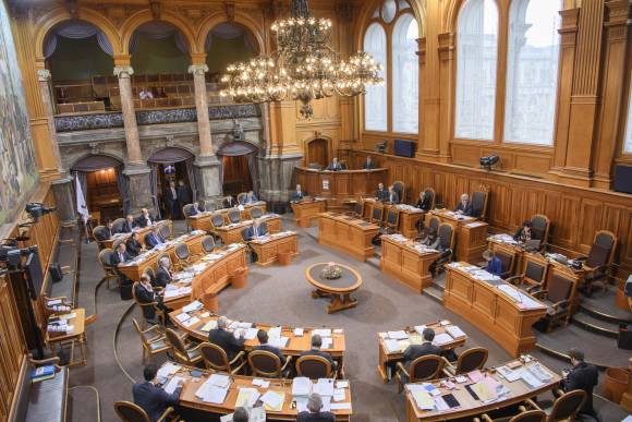 Ständeratssaal im Bundeshaus in Bern 