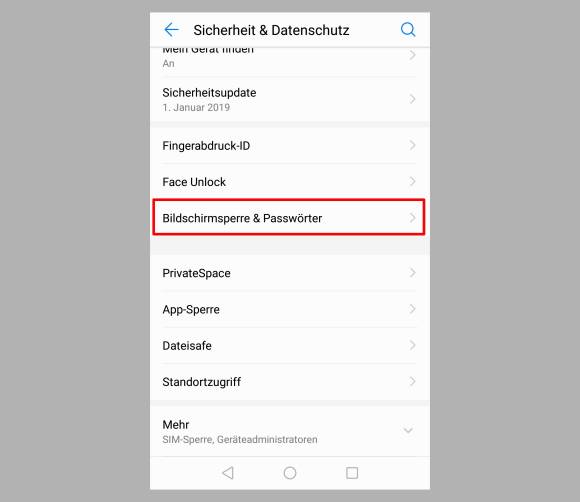 Hier wird die Vorschau unter Android angepasst