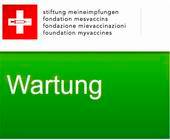 Wartungsmeldung auf meineimpfungen.ch 