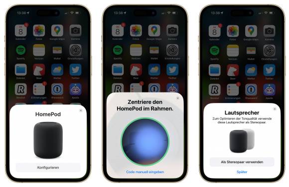 Die Einrichtun eines HomePods in drei Stufen
