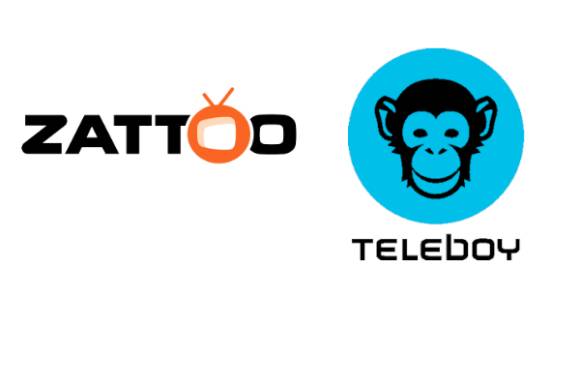 Die Logos von Zattoo und Teleboy 
