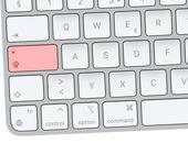 Tastatur mit rot gefärbter Capslock-Taste