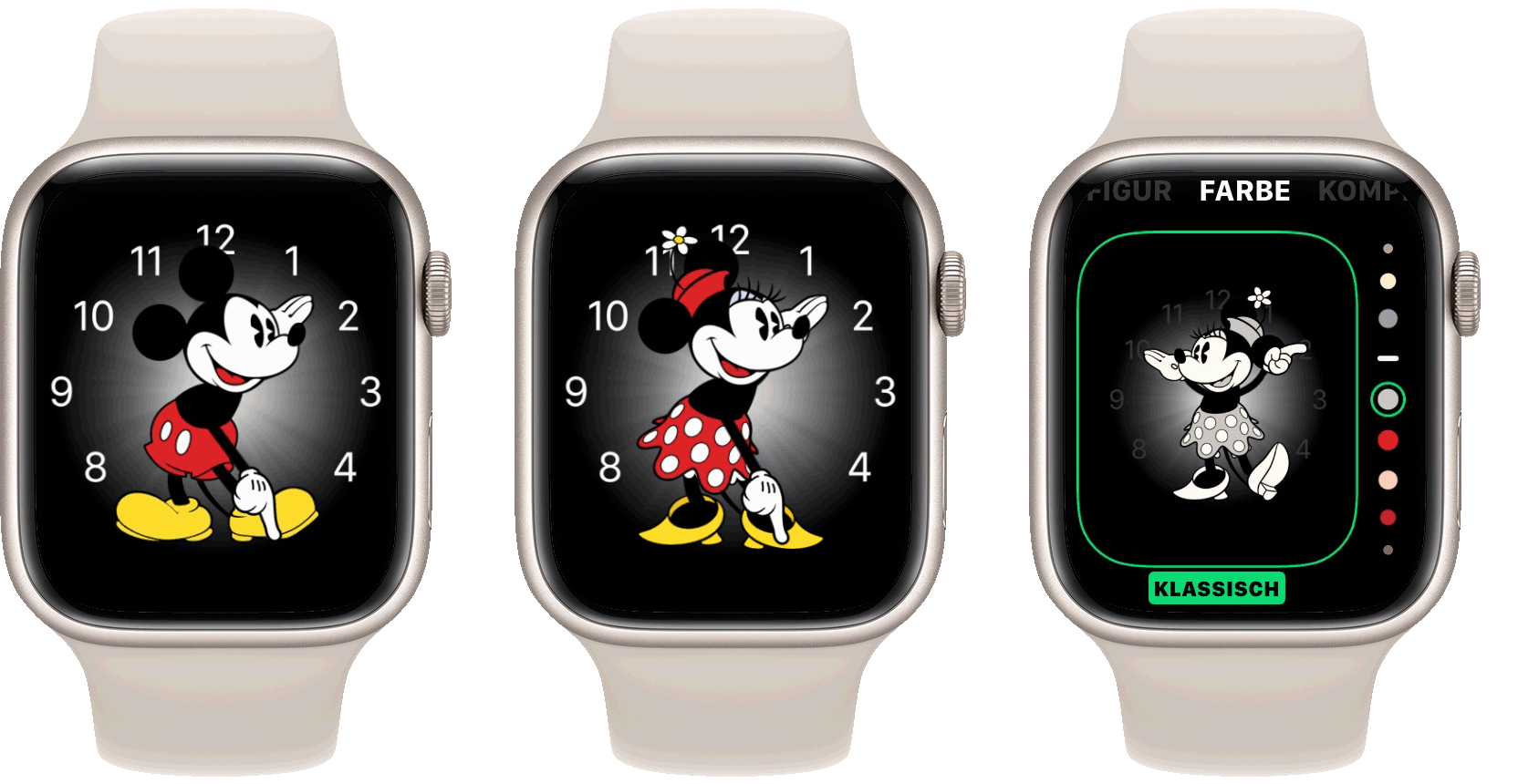 Zifferblatt mit Micky Maus