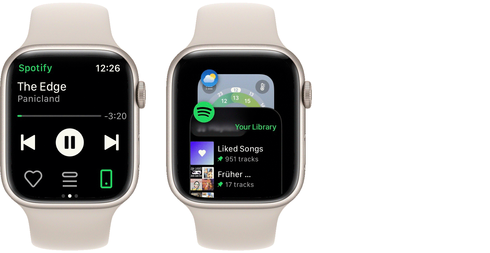 Musiksteuerung auf der Apple Watch