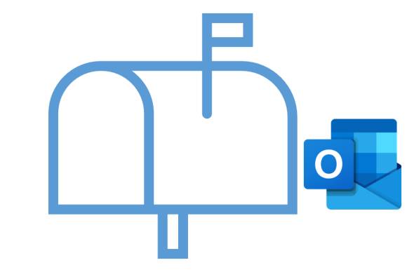 Ein Mailbox-Symbol und das Outlook-Logo 