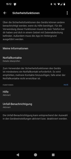Sicherheitsfunktionen in der Garmin-Connect-App