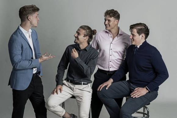 Die CorpIn-Gründer (v.l.): Nicolas Quell, Franco Loser, Julianus Kath und Samuel Vogt.