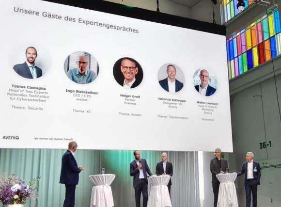 Podiumsgespräch über die aktuellen IT-Themen mit Tobias Castagna, Ingo Steinkellner, Holger Greif und Heinricht Zetlmayer.