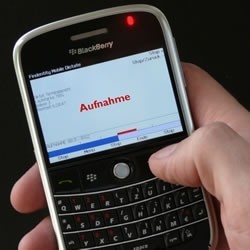 Dank Thax Software wird der Blackberry zum Diktiergerät. 8988.jpg