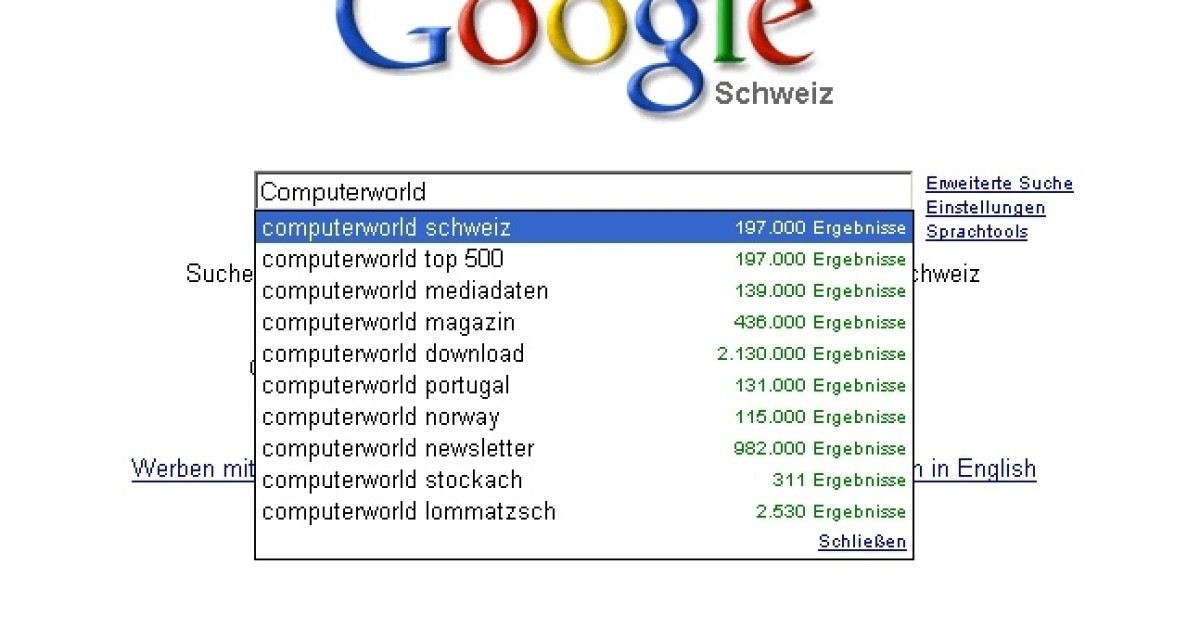 Google Vorschläge Google Vorschläge