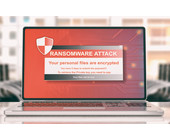 Laptop mit Ransomware