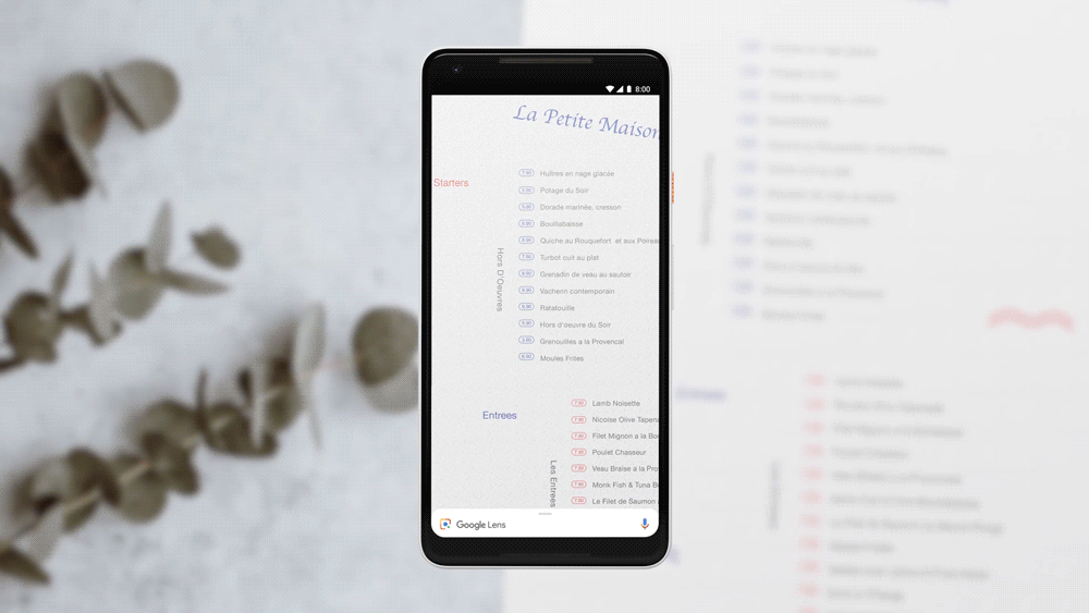 Google Lense Texterkennung