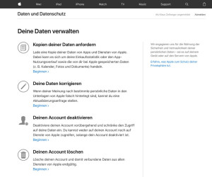 Apple macht gespeicherte Daten einsehbar