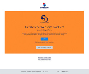 Swisscoms Internet Guard schützt vor Gefahren