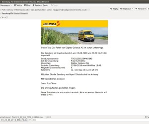Vorsicht: Phishing-Mails von der «Post»